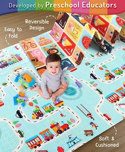 Intelliskills Reversible Carnival & Alphabet Baby Learning Play Mat