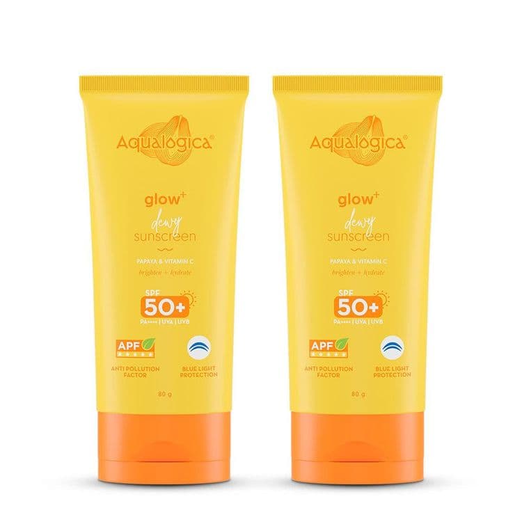 Aqualogica Glow+ Dewy Sunscreen SPF 50 PA++++ (Pack of 2)
