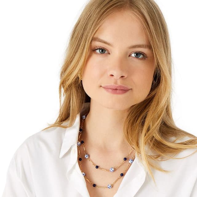 Accessorize London Women's Country Retreat Beaded Station Multirow Necklace