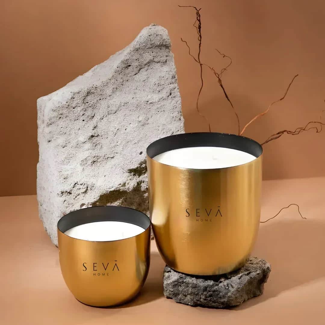 Heirloom Scented Candle -Set Of 2 - Bloom (Gold)