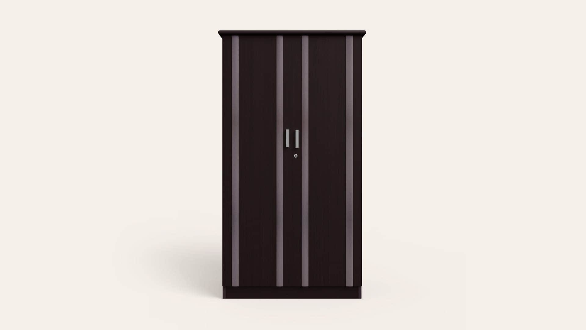Zurina 2-Door Wooden Wardrobe/Almirah (Wenge)