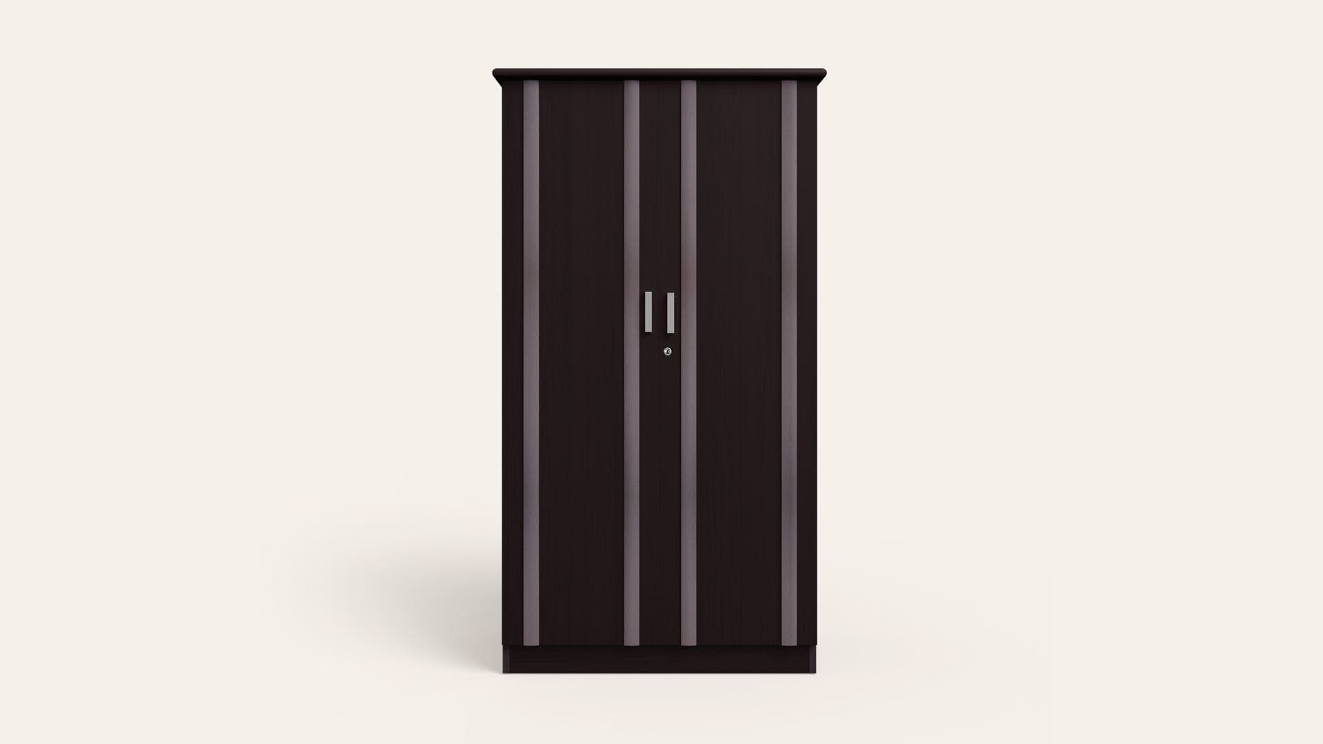 Zurina 2-Door Wooden Wardrobe/Almirah (Wenge)