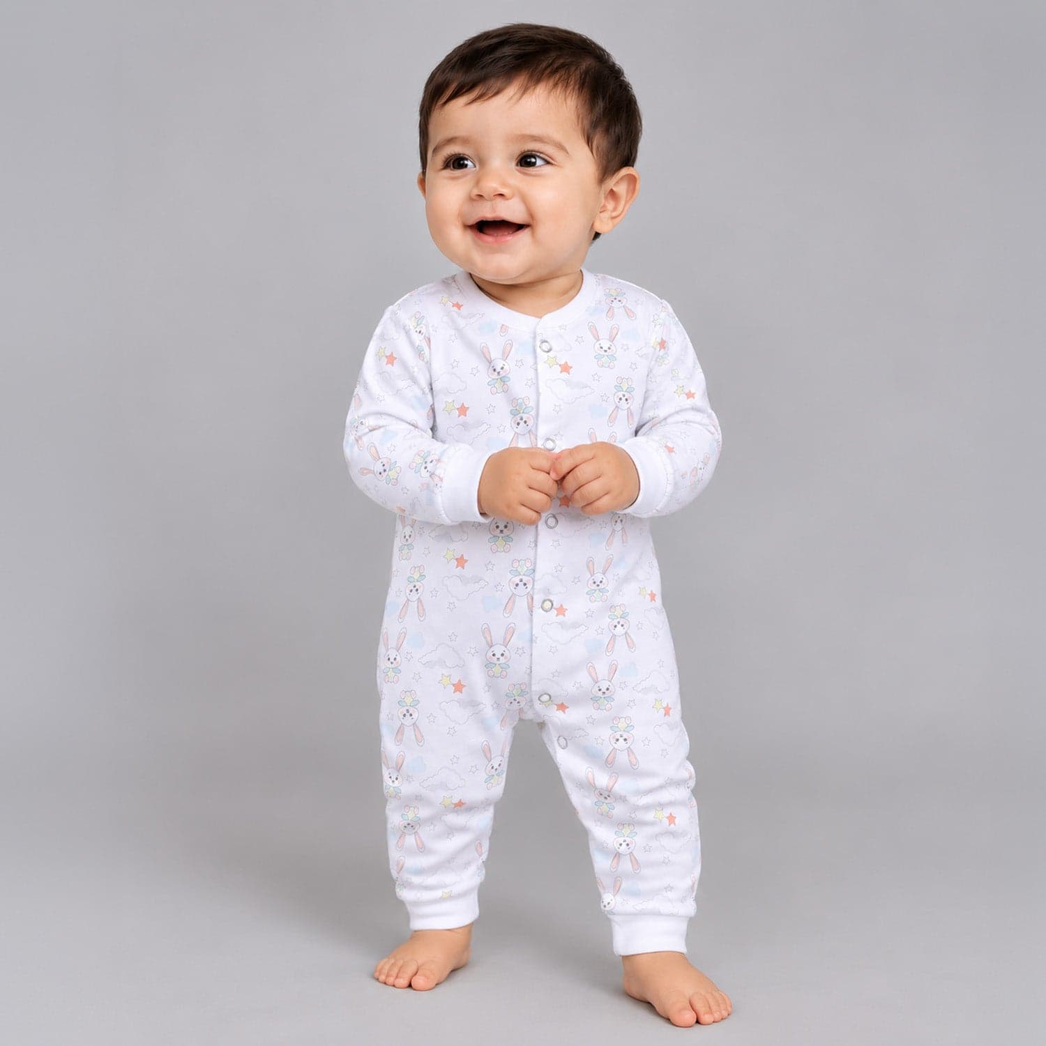 Organic Cotton New Born Baby Full Body Romper | New Born Baby Clothing | Bunny | 0-12 Months