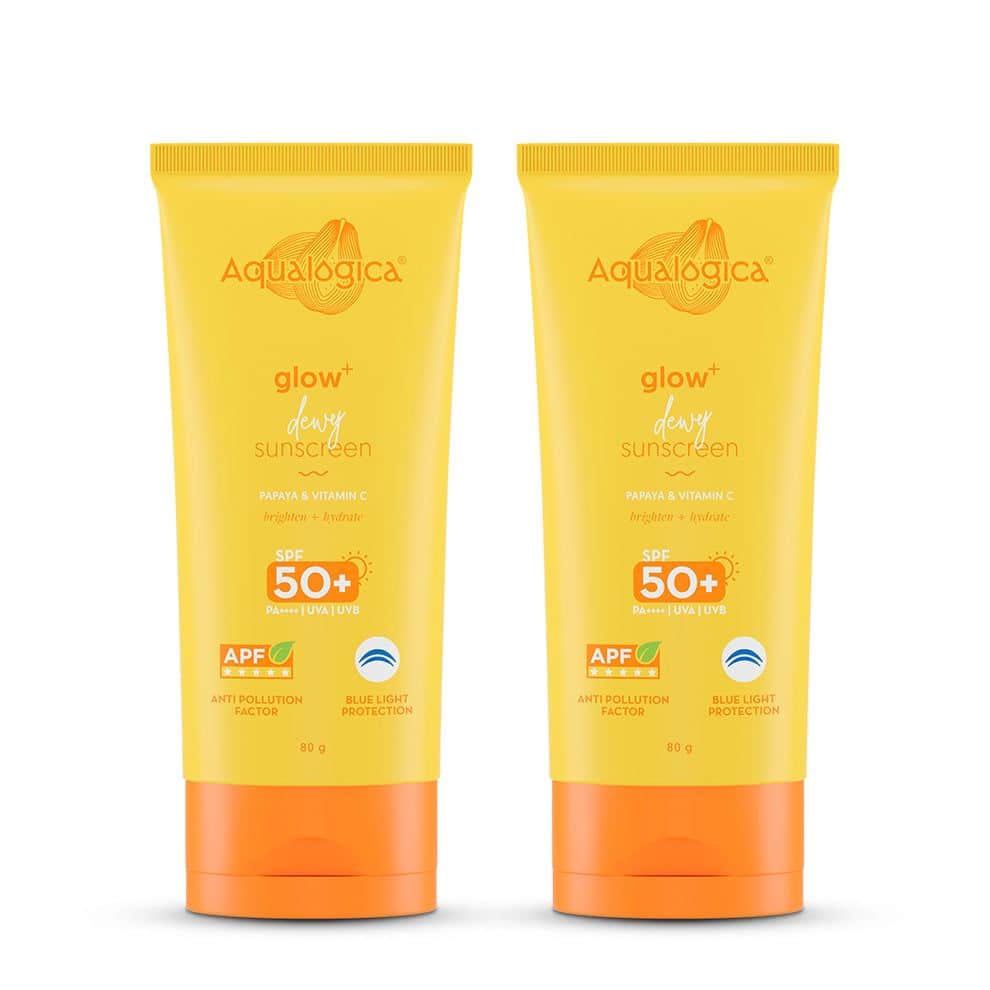 Aqualogica Glow+ Dewy Sunscreen SPF 50 PA++++ (Pack of 2)