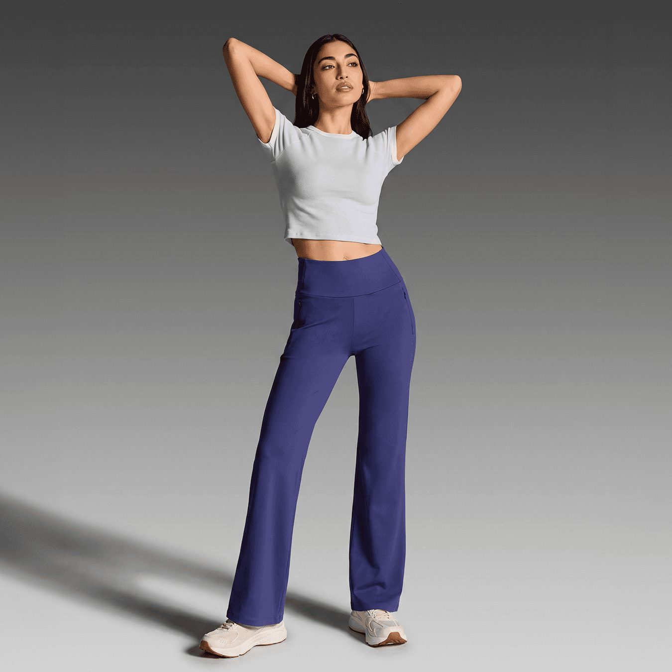Wide Leg Pants with Pockets - Navy