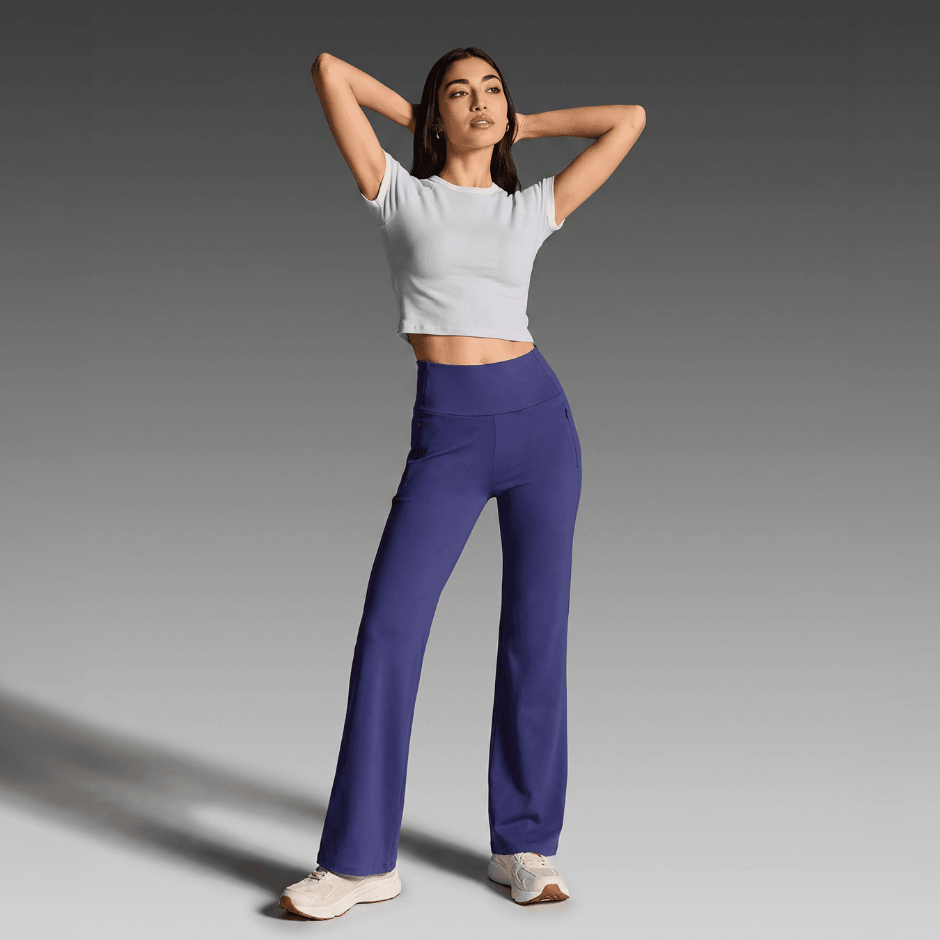 Wide Leg Pants with Pockets - Navy