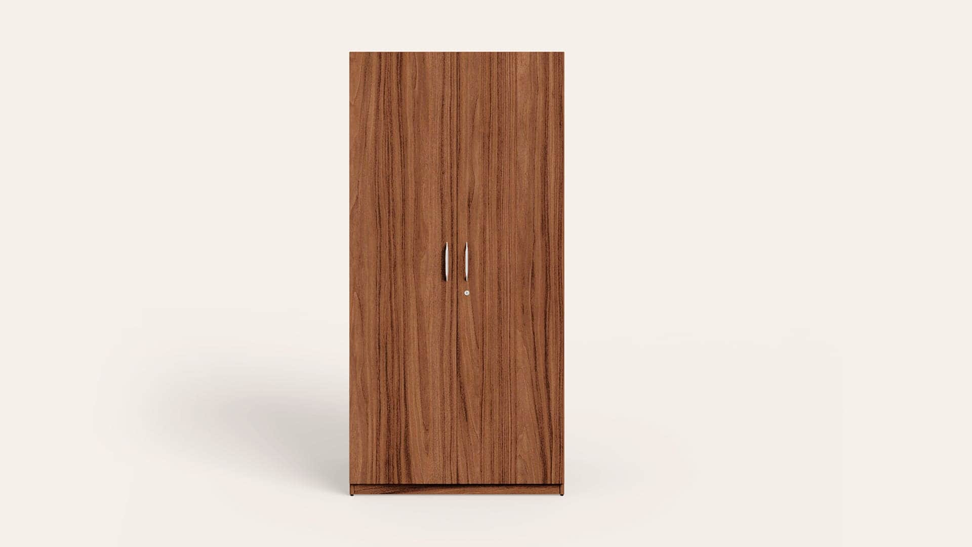 Alina 800W 2-Door Engineered Wooden Wardrobe/Almirah (Walnut)